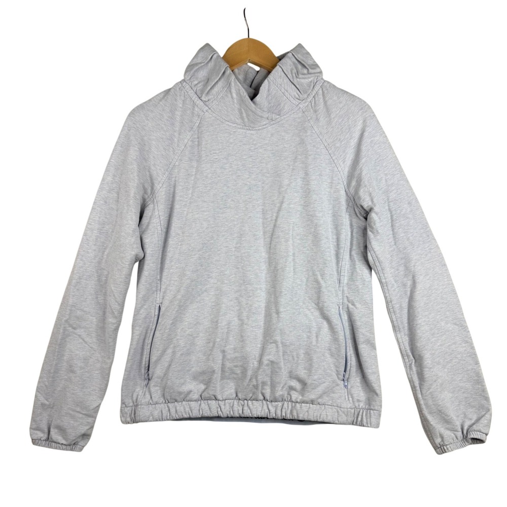 Lululemon Women's Funnel Neck Pullover Sweater size 8 Light Gray